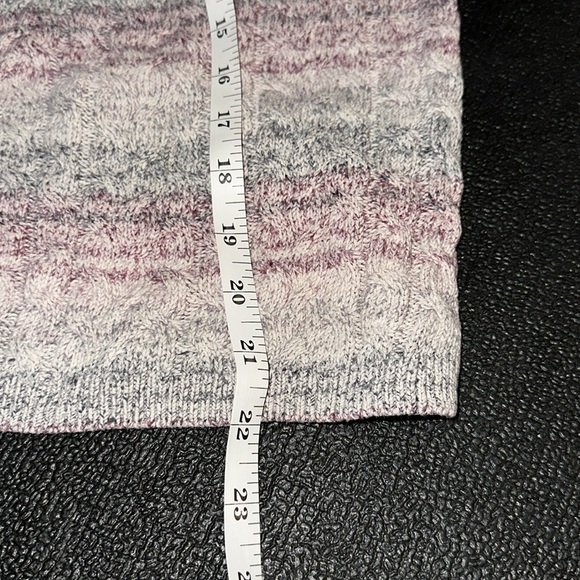 Sonoma Women's Sweater in Gray and Pink Stripes size PL - Picture 6 of 6